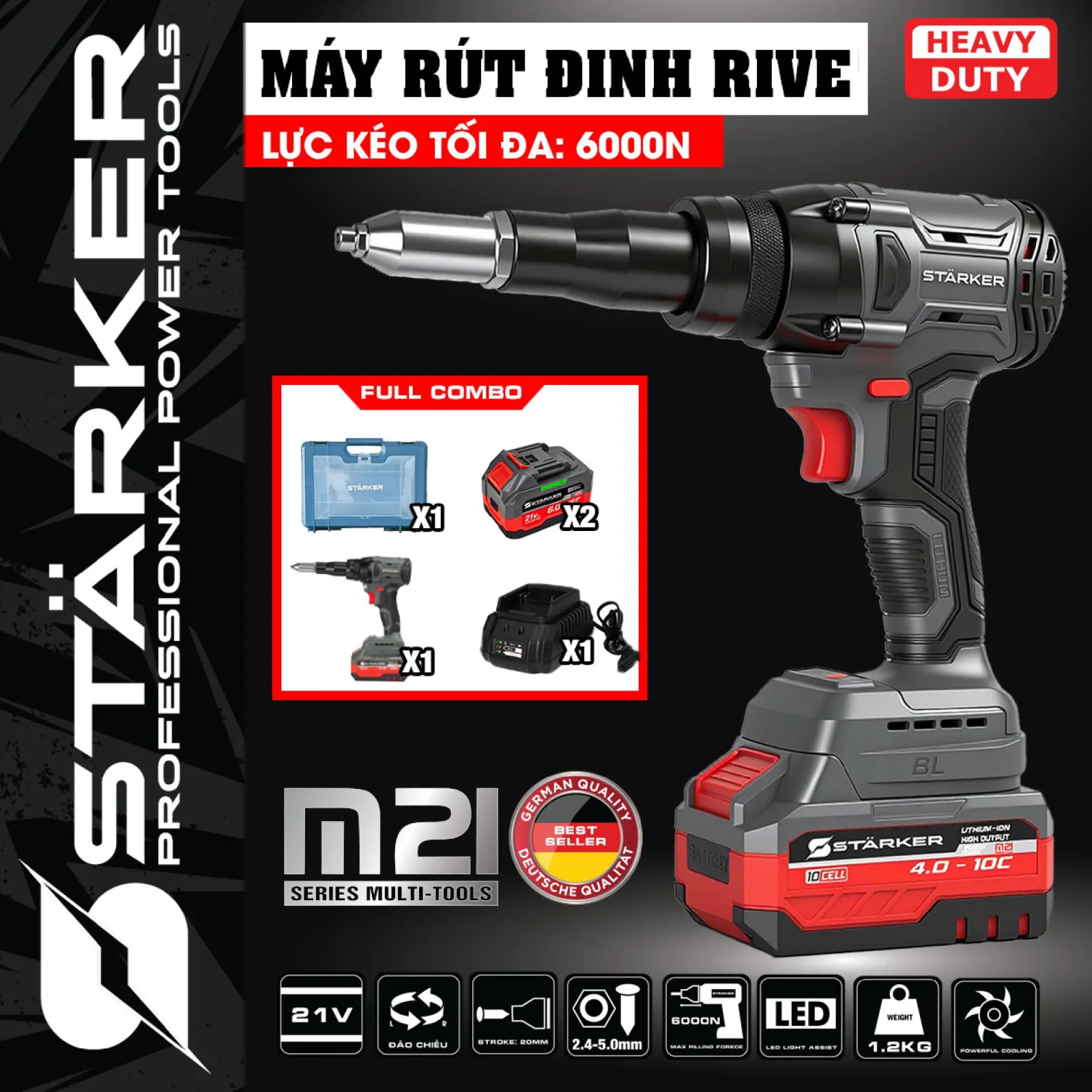 Bộ vali - kèm 2 pin - 1 sạc