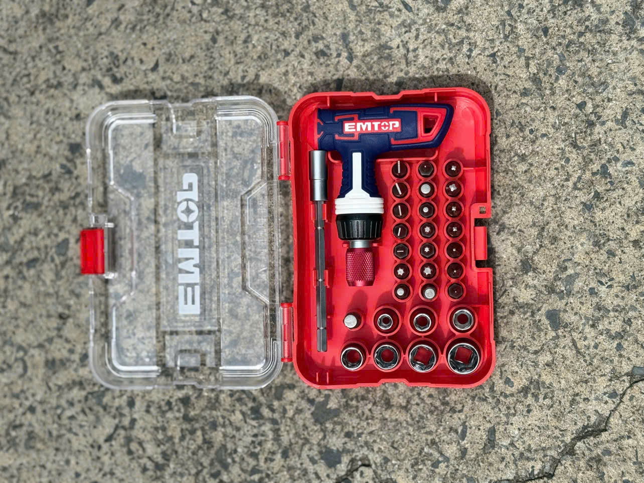 Bộ tua vít cờ lê tay cầm chữ T 31 chiếc EMTOP - EBST03102