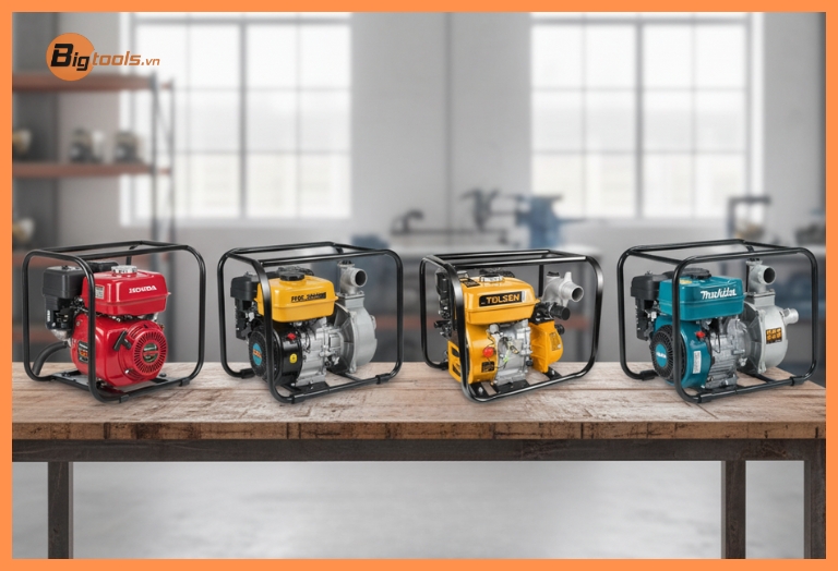 Máy bơm nước chạy xăng chính hãng Bigtools - Mua sắm an toàn, bảo hành đầy đủ và tư vấn chuyên sâu.