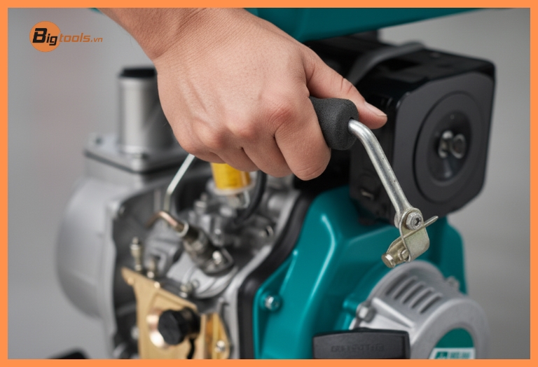Khởi động máy bơm nước diesel - Kỹ thuật giảm áp và mồi nước để đảm bảo máy nổ dễ dàng và bảo vệ động cơ.
