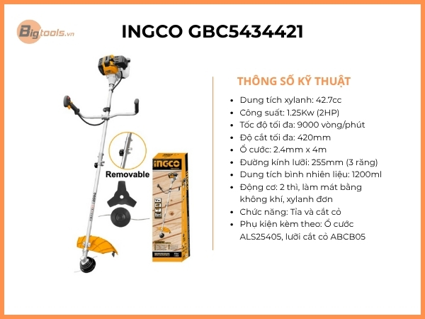 Máy cắt cỏ INGCO GBC5434421