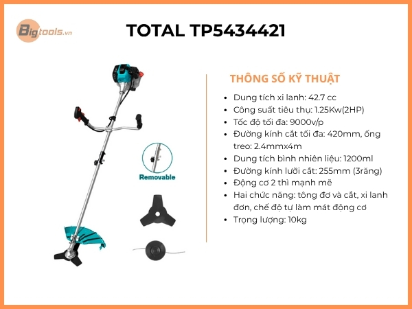 Máy cắt cỏ Total TP5434421