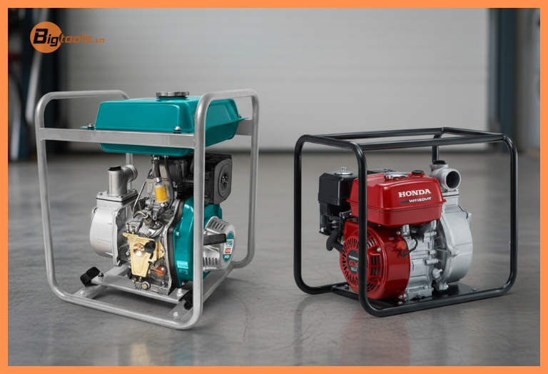 Độ bền máy bơm nước diesel - Thiết kế chịu tải nặng và khả năng hoạt động liên tục trong điều kiện khắc nghiệt.