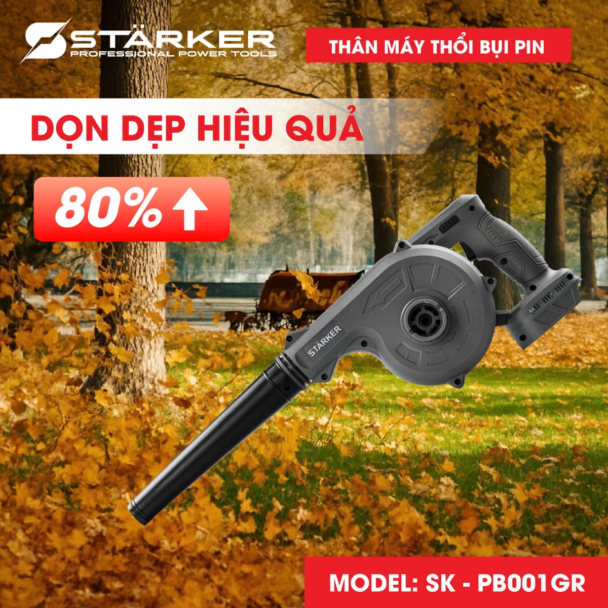 Máy thổi bụi dùng pin Starker SK-PL555GR
