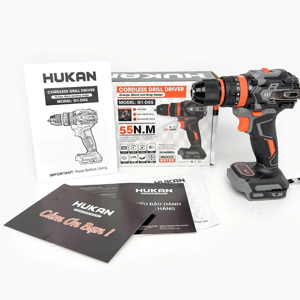 Hộp và Thân Máy Khoan Pin 10mm G1-D55 GEN 1 21V