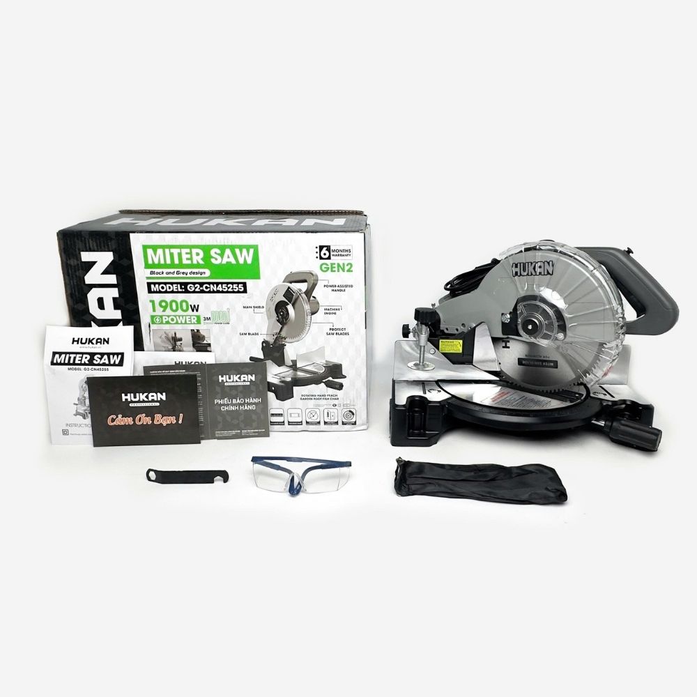 Hộp và Máy Cắt Nhôm Nghiêng G2-CN45255 GEN 2 1900W
