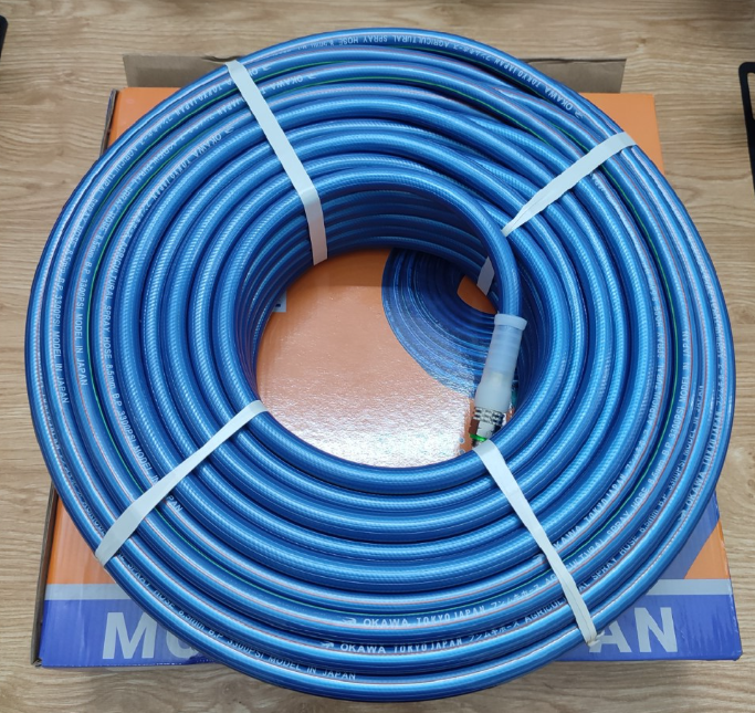 Dây phun xịt thuốc áp lực cao OKAWA 5 lớp 8.5x50m (3300PSI - Màu xanh)