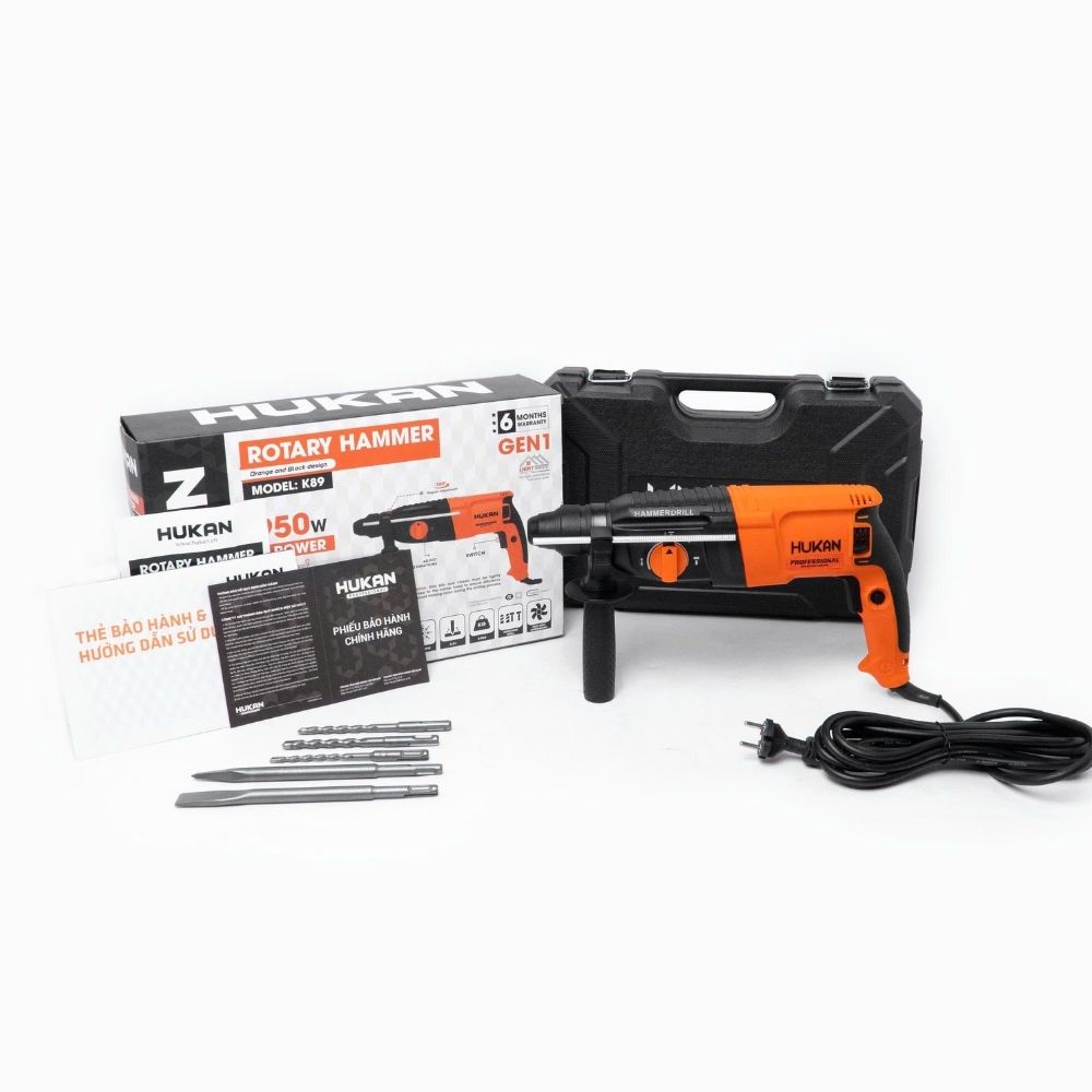 Hộp và Máy Khoan Bê Tông 3 Chức Năng K89 GEN 1 950W