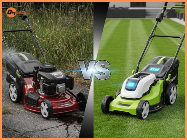 So Sánh Máy Cắt Cỏ Đẩy Chạy Xăng Và Chạy Pin