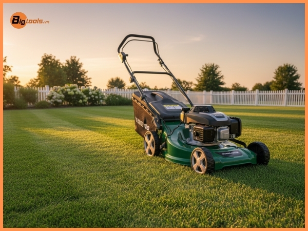 Máy cắt cỏ đẩy tay - Giải pháp tối ưu để sở hữu một sân vườn hoàn hảo, cắt tỉa cỏ với đường thẳng song song.