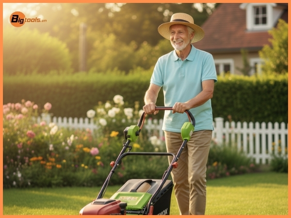 Trang Bị Máy Cắt Cỏ Đẩy Tay Để Chăm Sóc Khu Vườn Cùng Bigtools.vn