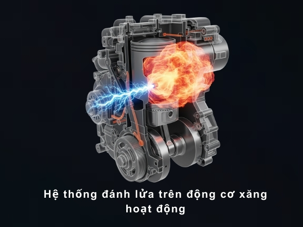 Hệ thống đánh lửa trên động cơ xăng hoạt động