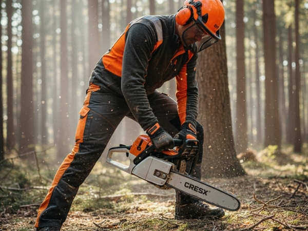 Cách khởi động giật nổ máy cưa xích chạy xăng