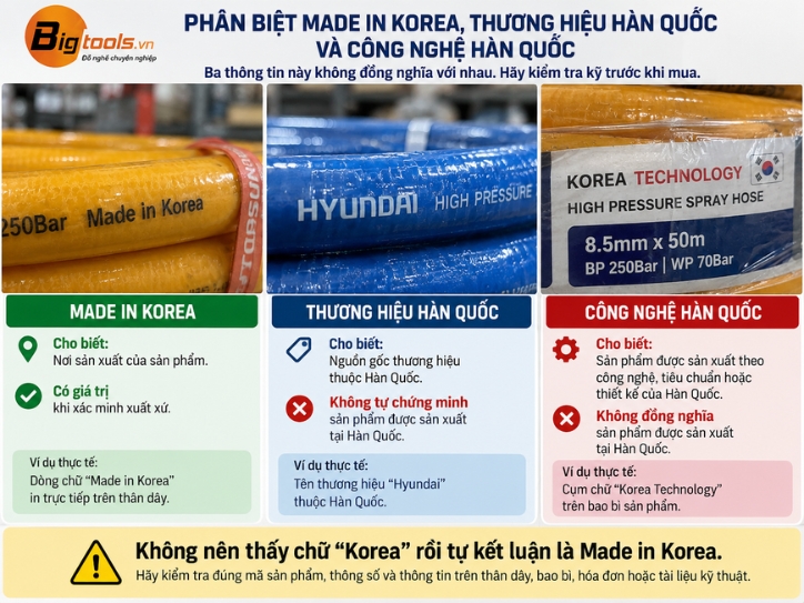 Phân biệt Made in Korea thương hiệu Hàn Quốc và công nghệ Hàn Quốc