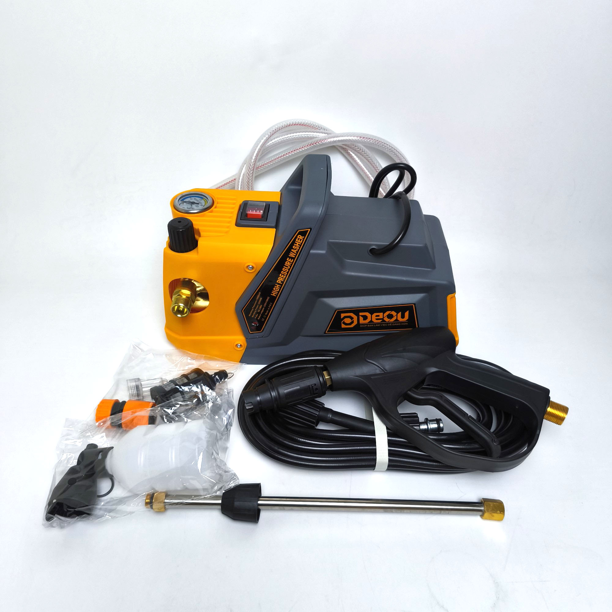 Máy Xịt Rửa Xe Chỉnh Áp DEOU AP22 – Máy Rửa Xe Cao Áp Công Suất Mạnh