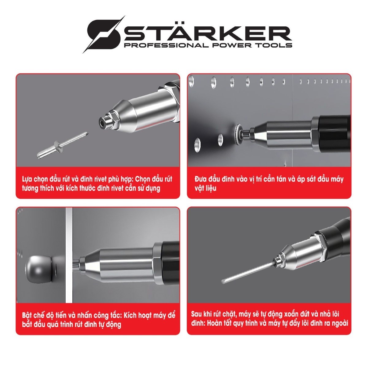 Máy rút rive STARKER SK-RV380GR