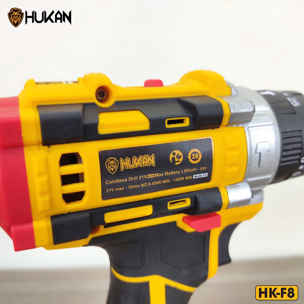 Máy khoan Pin 10mm HUKAN HK-F8 (Có đồ nghề)