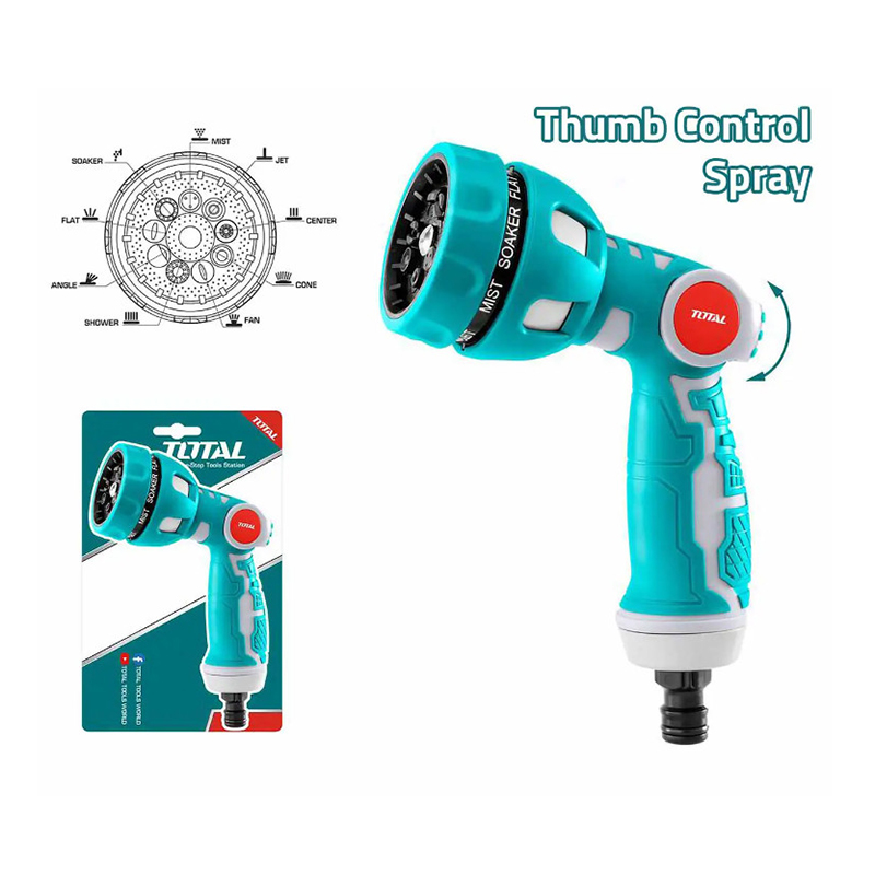 Đầu Phun Nước Bằng Nhựa 9 Kiểu Phun TOTAL THWSG6091
