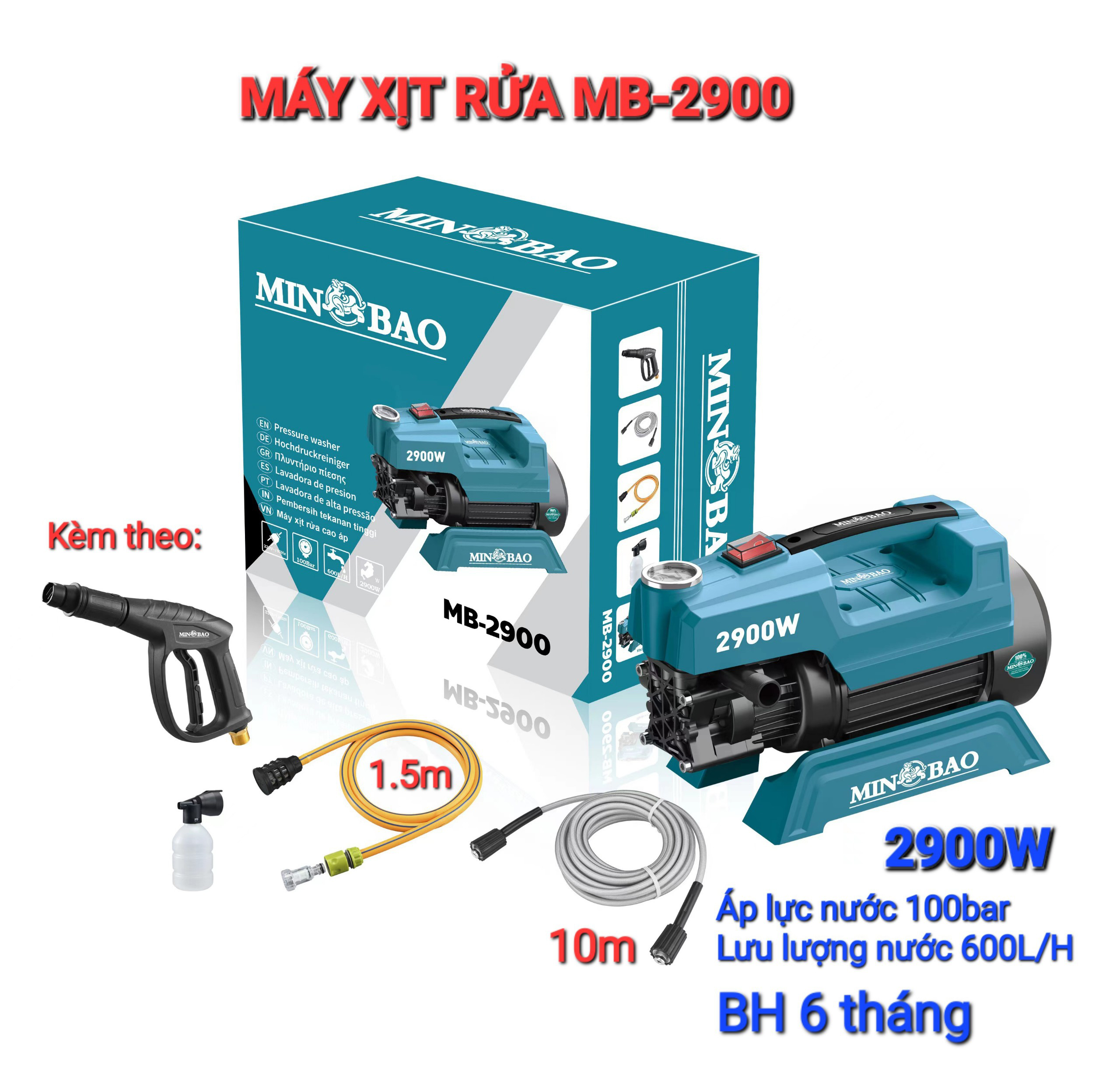 Máy xịt rửa xe MINBAO - MB-2900