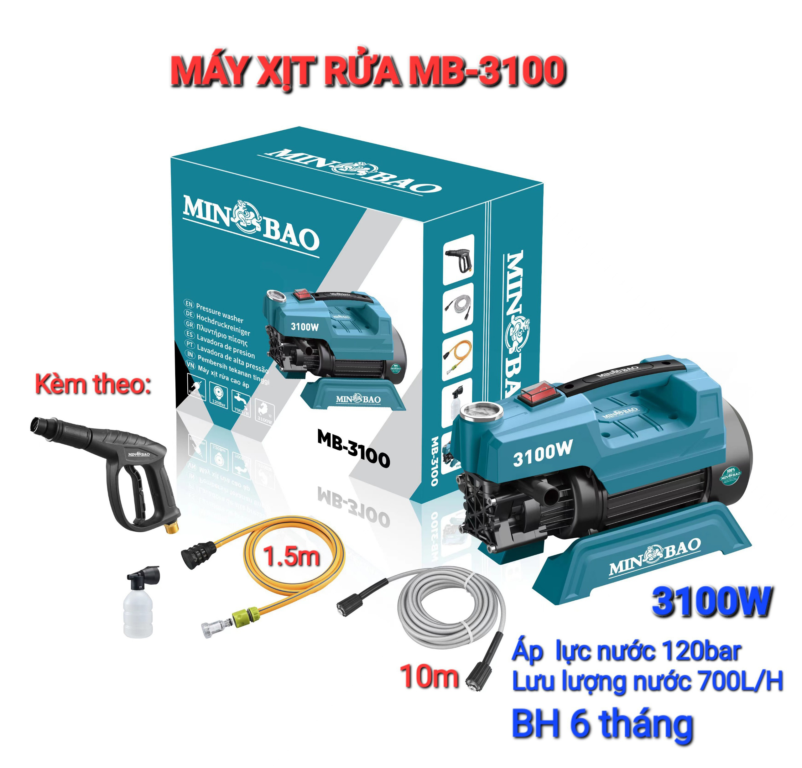 Máy xịt rửa xe MINBAO - MB-3100