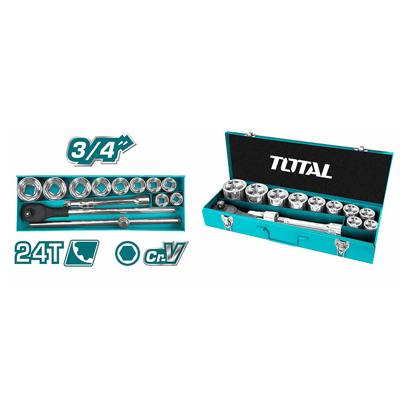 Bộ 15 đầu tiếp 3/4 inch TOTAL THT341151