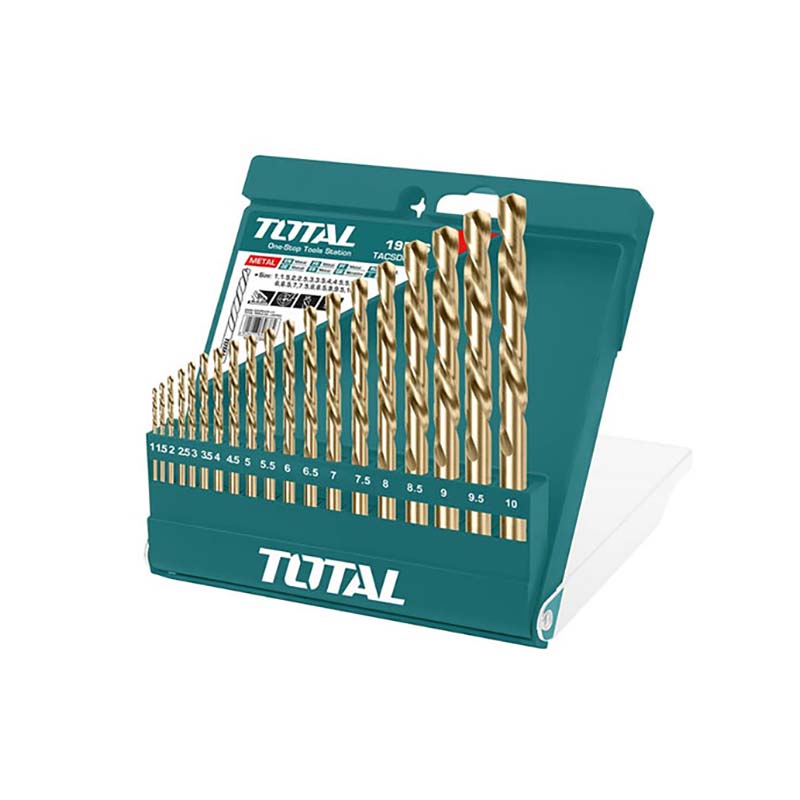 Bộ 19 mũi khoan kim loại HSS TOTAL TACSD0195