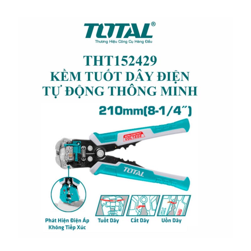 Kềm tuốt dây điện tự động TOTAL THT152429