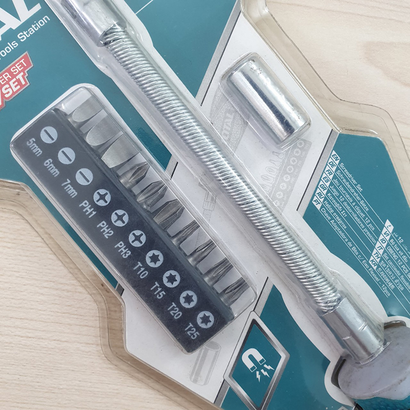 Bộ 12 tua vít thay đổi trục linh hoạt TOTAL THT250FL1206