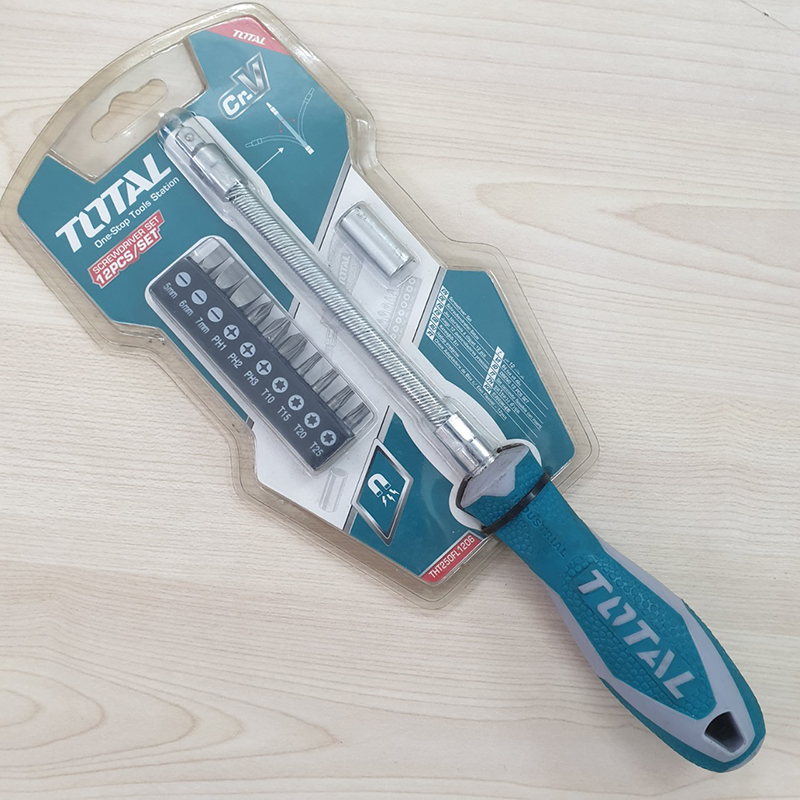 Bộ 12 tua vít thay đổi trục linh hoạt TOTAL THT250FL1206