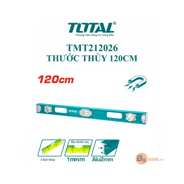 Thước thủy 120cm TOTAL TMT212026