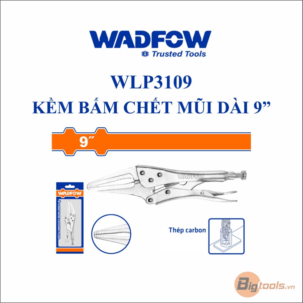 Kềm bấm chết mũi dài 9" WADFOW - WLP3109