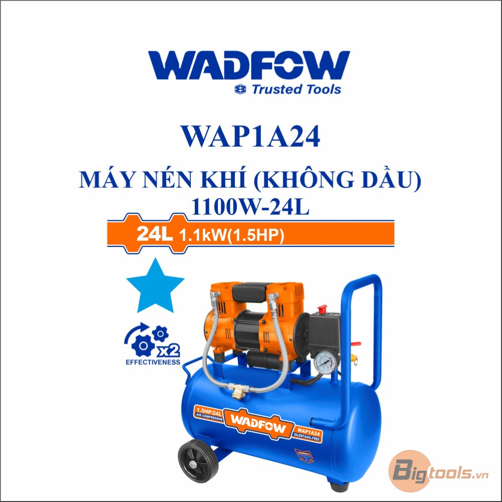 Máy nén khí (không dầu) 1100W-24L WADFOW - WAP1A24