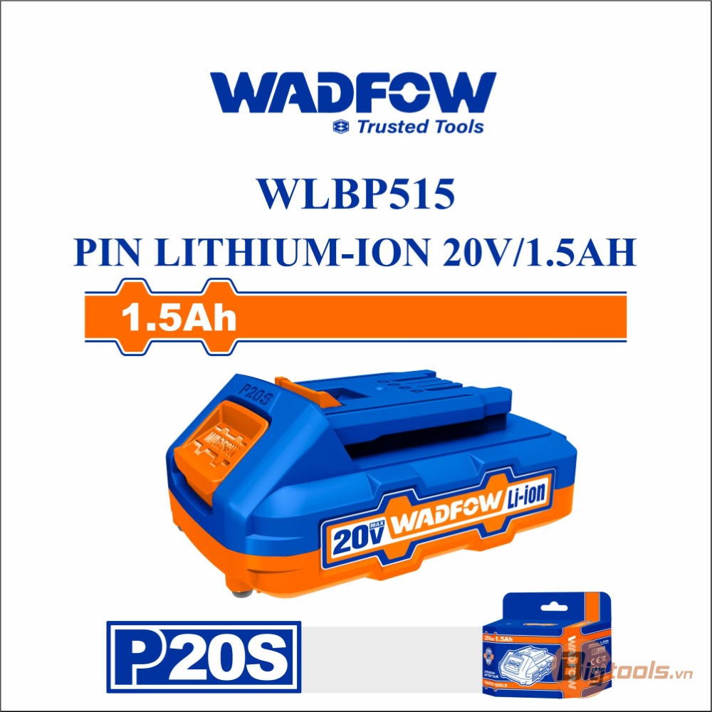 Pin Lithium-ion 20V/1.5Ah WADFOW - WLBP515