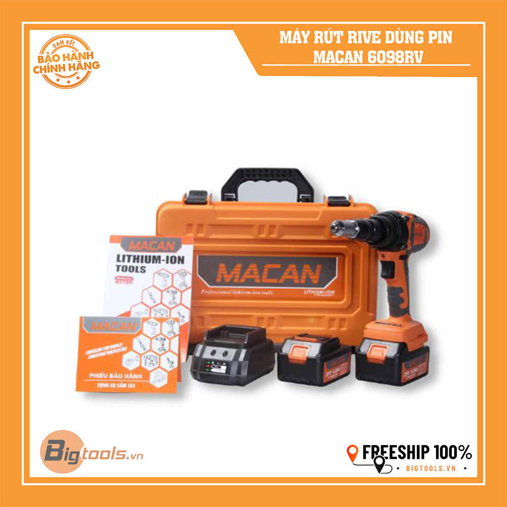Bigtools - Máy rút rive dùng pin MACAN 6098RV