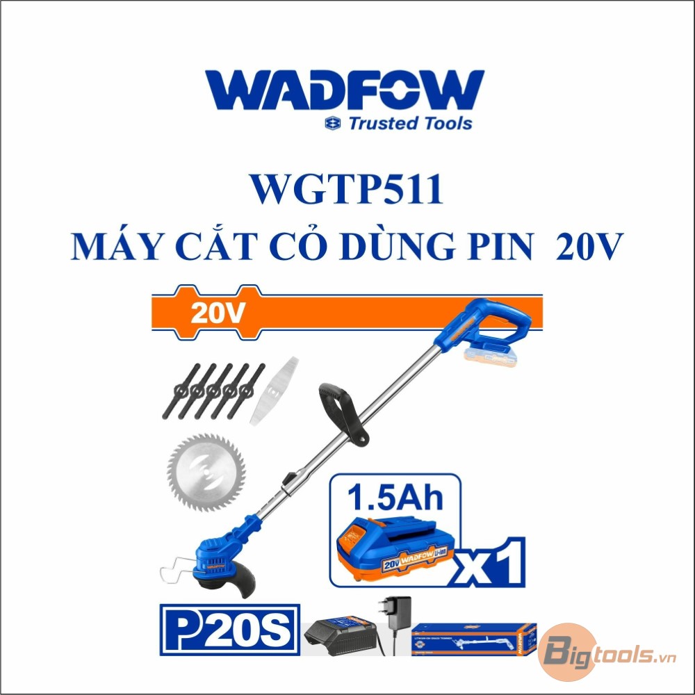Máy cắt cỏ dùng pin Lithium-ion 20V WADFOW - WGTP511