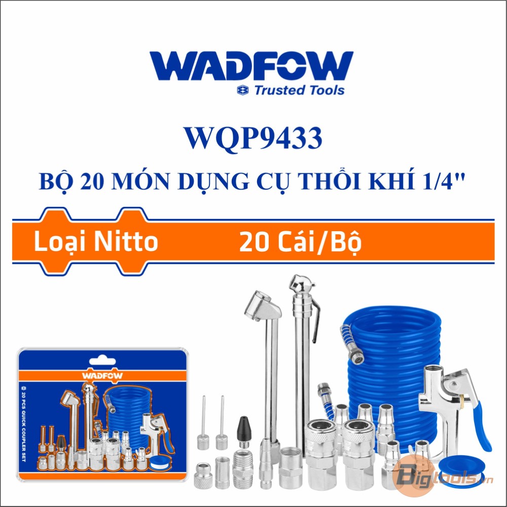 Bộ 20 món dụng cụ thổi khí 1/4" WADFOW - WQP9433