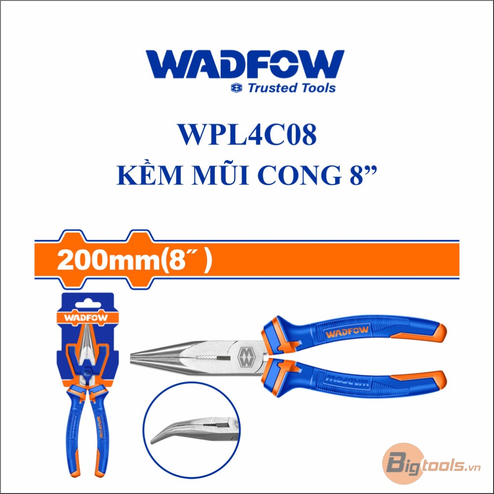 Kềm mũi cong 8" WADFOW - WPL4C08