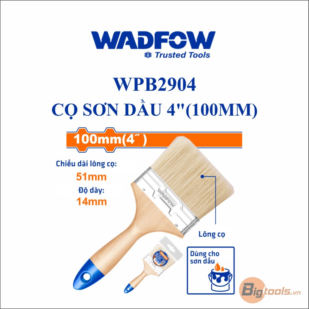Cọ sơn dầu 4"(100mm) WADFOW - WPB2904