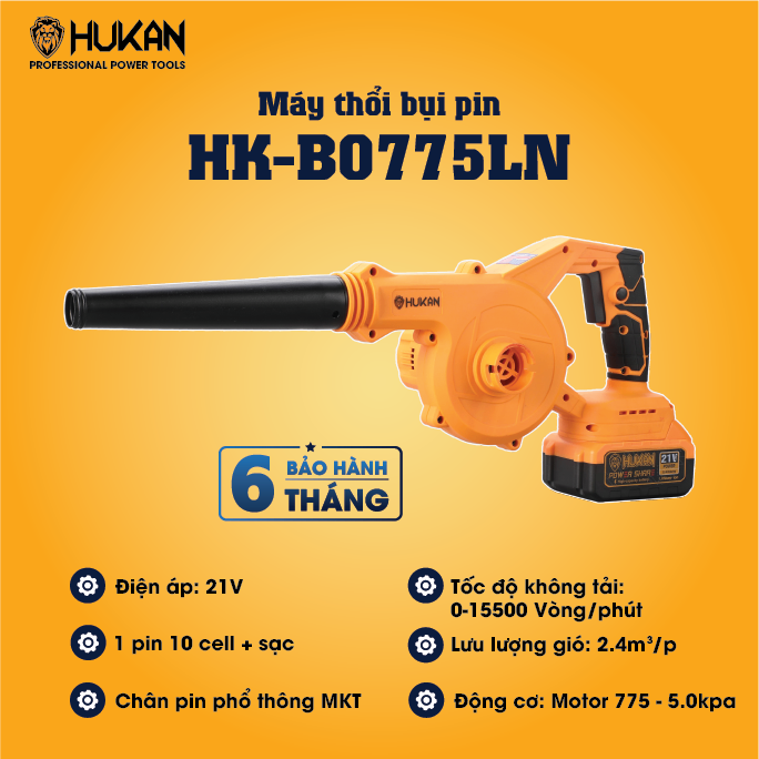 Máy Thổi Bụi Dùng Pin HUKAN - HK-B0775LN