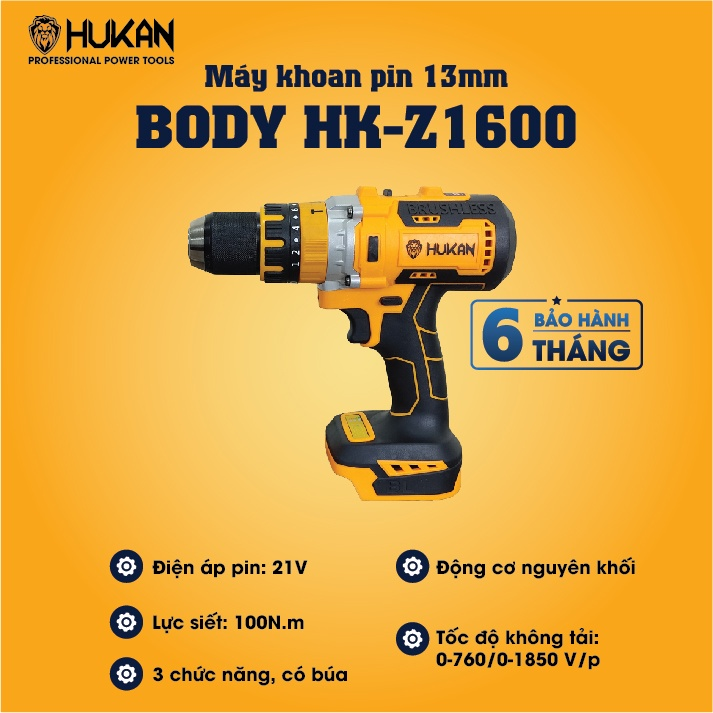 Thân Máy Khoan Từ 13Mm HUKAN - BODYHK-Z1600