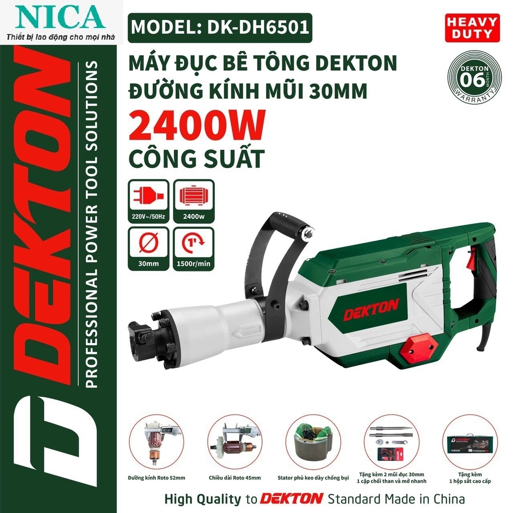 Máy đục bê tông DEKTON DK-6501
