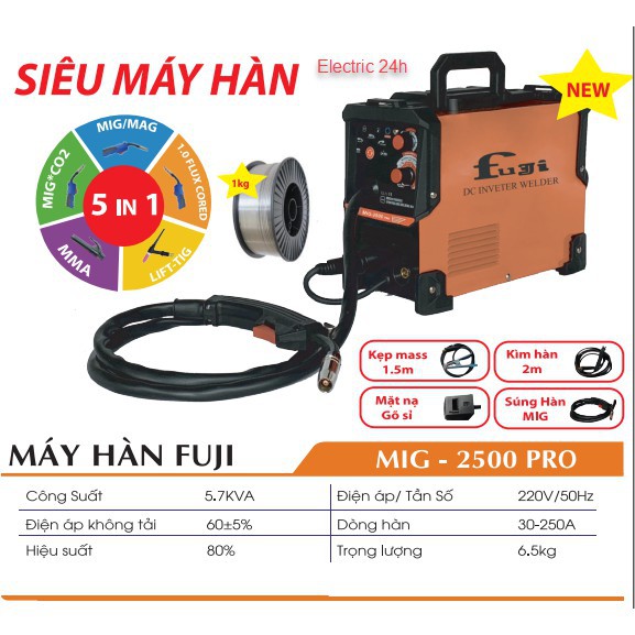 Máy hàn FUJI MIG-2500 PRO (5 chức năng)