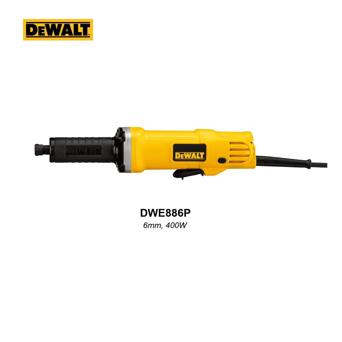 Máy mài cầm tay 6mm-400W Dewalt DWE886P-B1 (Công tắc bóp)