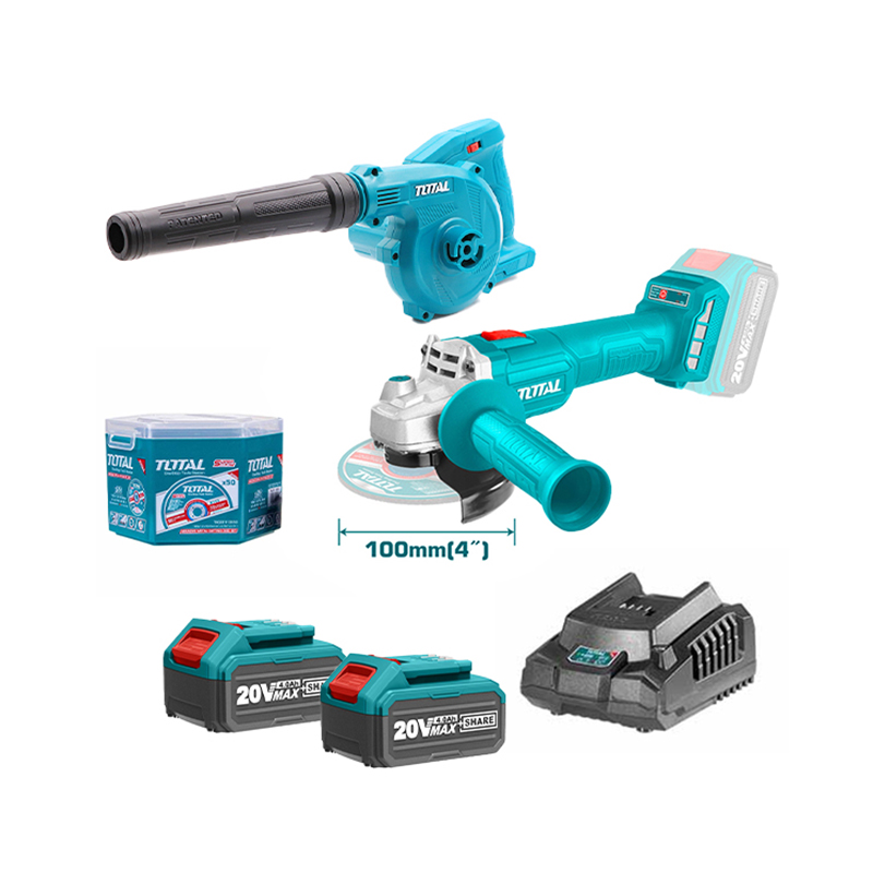 Bộ combo máy mài góc TAGLI20107 và thổi bụi TABLI20018 dùng Pin 20V TOTAL - TOSLI2211310