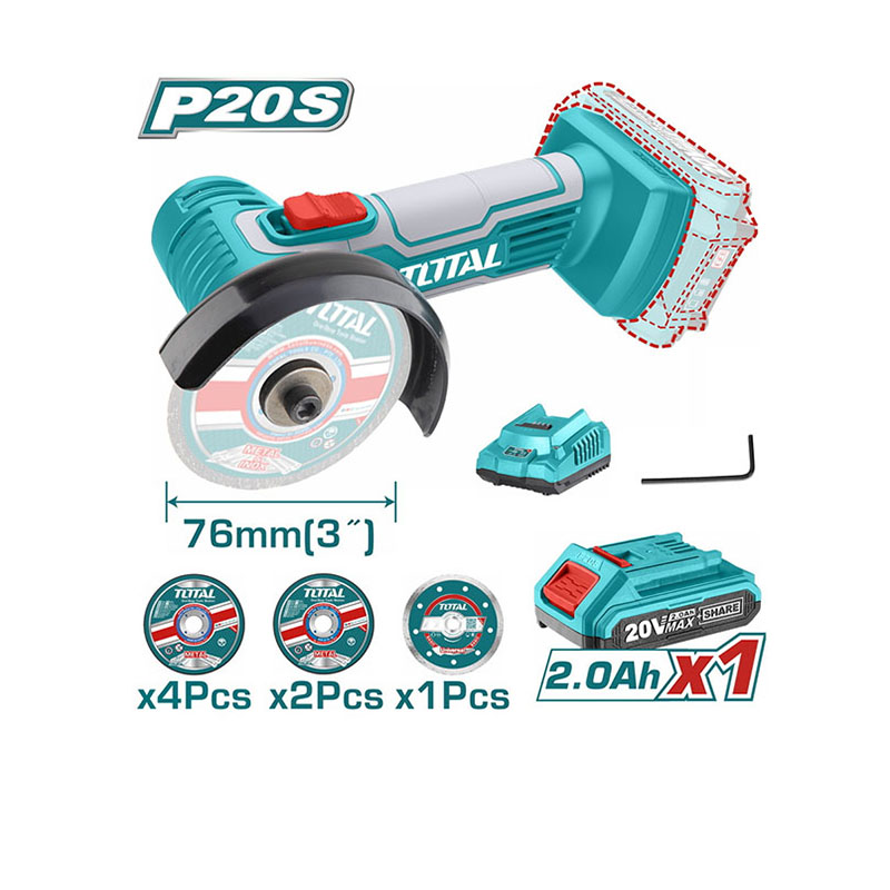 Máy cắt/mài mini dùng Pin Lithium-Ion 20V TOTAL - TAGLI76017