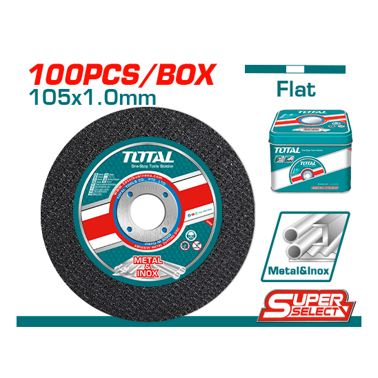 Bộ 100 đĩa cắt kim loại 105mm TOTAL - TAC210105100