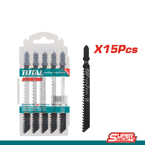 Bộ 15 lưỡi cưa lọng gỗ 8 răng TOTAL TAC151111C