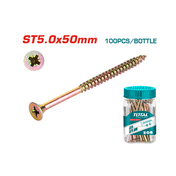 Bộ 150 vít bắt gỗ ST5.0x50mm TOTAL WJBS5005011