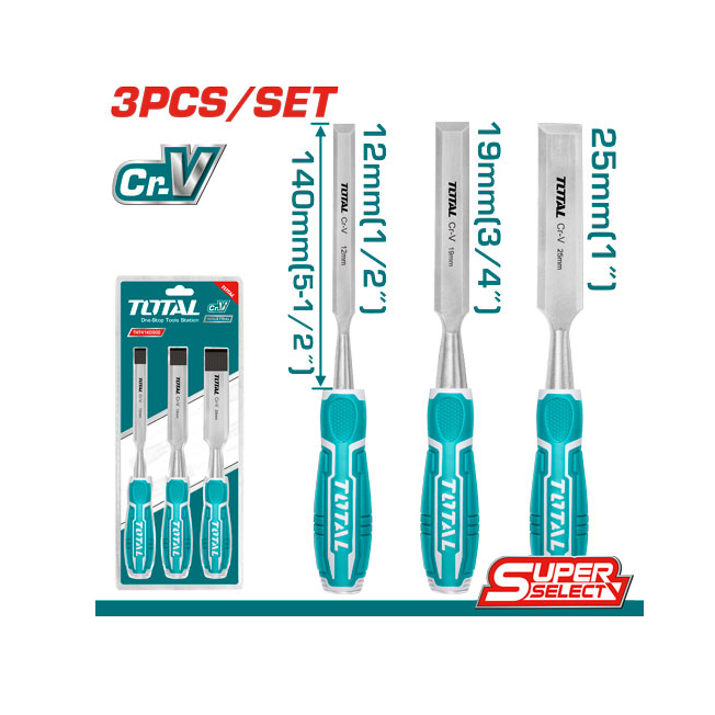 Bộ 3 đục gỗ TOTAL - THT41K0302