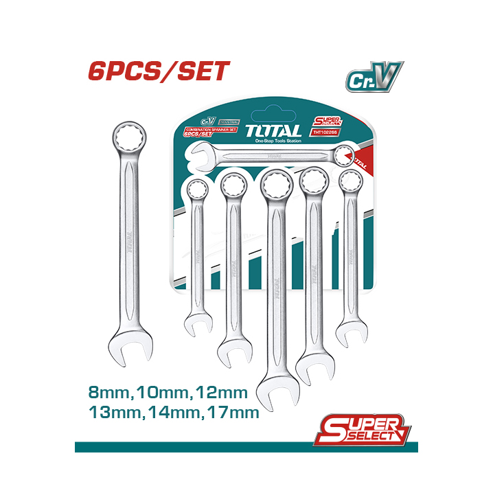 Bộ 6 cờ lê vòng miệng 8-17mm TOTAL - THT102266